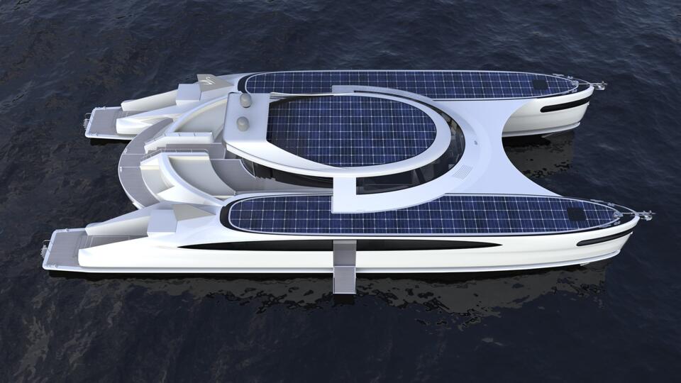 Lazzarini’s latest yacht design is a “hybrid-hybrid”